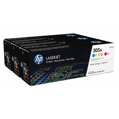 HP Inc. 305A Gul Cyan Magenta 2600 sider Toner CF370AM