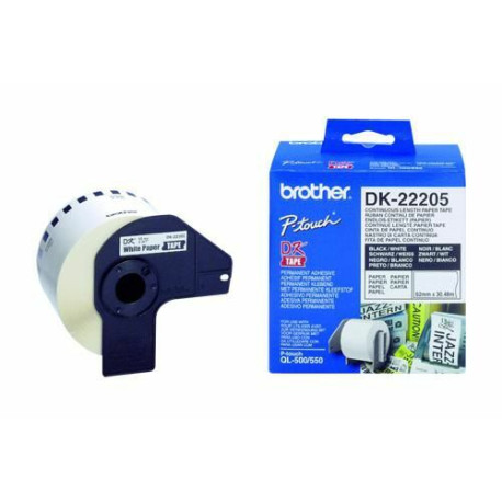 Brother DK-22205 Thermal Copy Paper 6.2 cm x 30.5 m Reference: DK22205