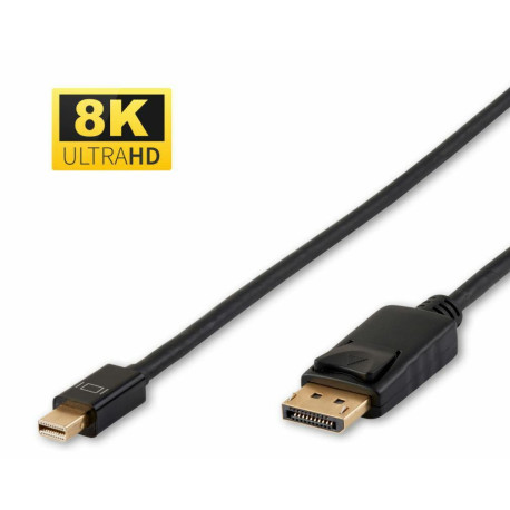 Micro Connect 8K Mini Displayport to Displayport Cable 0.5m Reference: DP-MMG-050MBV1.4