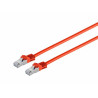 Micro Connect RJ45 patch cord S/FTP (PiMF), w. CAT 7 raw cable 0.5m Red Reference: SFTP7005R