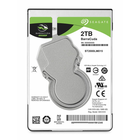 Seagate HDD BarraCuda 2TB 2.5inch 7mm SATA 6Gb/s Reference: ST2000LM015