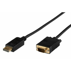 Micro Connect Displayport to VGA Cable 0.5m Displayport Version 1.2 Black Reference: DP-VGA-MM-050