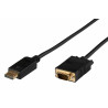 Micro Connect Displayport to VGA Cable 1m Displayport version 1.2 Black Reference: DP-VGA-MM-100