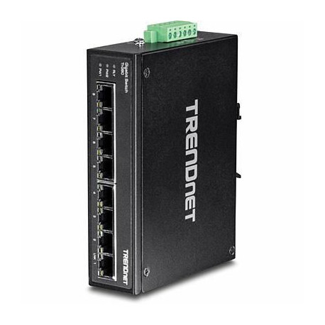 Trendnet Industrial switch 8 port Gbit Unman. L2 IP30 Metal Reference: TI-G80