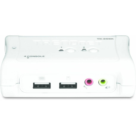 Trendnet KVM 2-USB switch kit with audio Reference: TK-209K