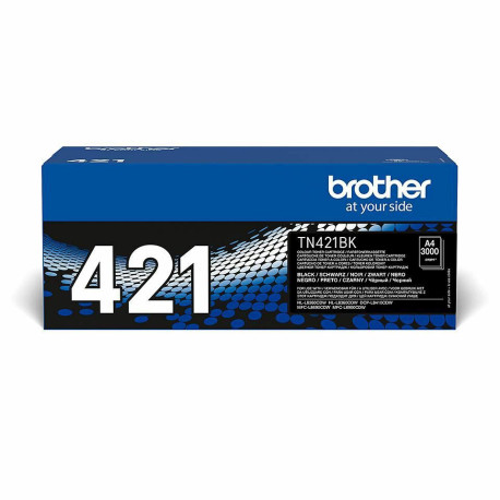 Brother TN 421BK Black 3000 Pages Toner Reference: TN421BK