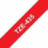 Brother TZe-435 writing tape 12 mm, white on red Reference: TZE435