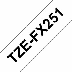 Brother Writing tape TZe-FX251 24 mm black on white Reference: TZEFX251