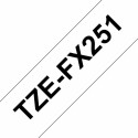 Brother Writing tape TZe-FX251 24 mm black on white Reference: TZEFX251