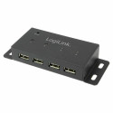 LogiLink USB2.0 HUB 4Port active with power supply Black Reference: UA0141A