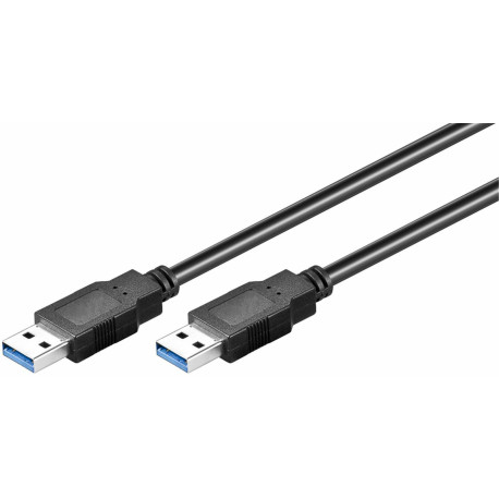 Micro Connect USB3.0 A-A 2m M-M, BlackUSB3.0, M/M, 2m, 2 m, USB A, Reference: USB3.0AA2B