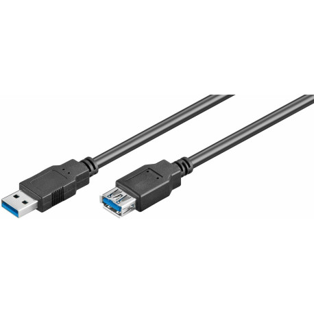 Micro Connect USB3.0 A-A 1m M-F, Black USB3.0AAF1B, 1 m, USB A, USB