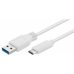 Micro Connect Gen1 USB-C to A Cable, 0.2m White for synching and Reference: USB3.1CA02W