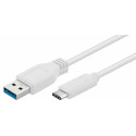 Micro Connect Gen1 USB-C to A Cable, 0.2m White for synching and Reference: USB3.1CA02W