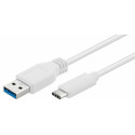 Micro Connect Gen1 USB C-A Cable, 1m White, for synching and Reference: USB3.1CA1W