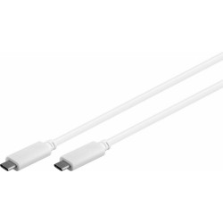 Micro Connect USB-C Gen2 cable, white. 1mGen2 - Supports 10 Gbps data Reference: USB3.1CC1W