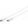 Micro Connect USB-C Gen2 cable, white. 1mGen2 - Supports 10 Gbps data Reference: USB3.1CC1W