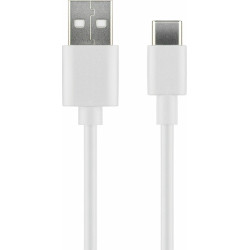 Micro Connect USB-C to USB2.0 A Cable, 0.5m White, for synching and Reference: USB3.1CCHAR05W