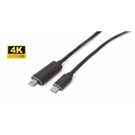 Micro Connect 4K USB-C to Mini Displayport Cable 2m Video resolution Up Reference: USB3.1CMDP2