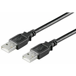 Micro Connect USB2.0 A-A 0,1m M-M, Black Hi-Speed cable Reference: USBAA01B