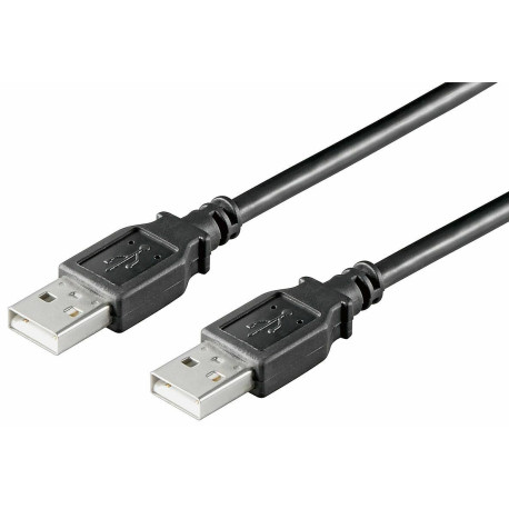 Micro Connect USB2.0 A-A 0,1m M-M, Black Hi-Speed cable Reference: USBAA01B