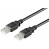 Micro Connect USB2.0 A-A 1m M-M, Black Hi-Speed cable Reference: USBAA1B