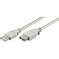 Micro Connect USB2.0 Extension A-A 0,1m M-FGrey, Hi-Speed cable Reference: USBAAF01