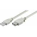 Micro Connect USB2.0 Extension A-A 0,1m M-FGrey, Hi-Speed cable Reference: USBAAF01