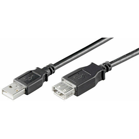 Micro Connect USB2.0 Extension A-A 0,3m M-F Black Hi-Speed cable Reference: USBAAF03B