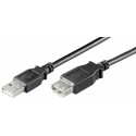 Micro Connect USB2.0 Extension A-A 1m M-F Black Hi-Speed cable Reference: USBAAF1B