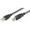 Micro Connect USB2.0 A-B 0,5m M-M BLACK Hi-Speed cable Reference: USBAB05B