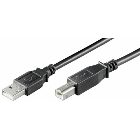 Micro Connect USB2.0 A-B 5m M-M Black Hi-Speed cable Reference: USBAB5B