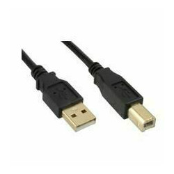 Micro Connect USB2.0 A-B 5m M-M Goldplated Black Reference: USBAB5G