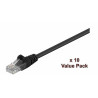 Micro Connect U/UTP CAT5e 0.5m Black 10 Pack 1 pcs. 10 pcs. in one bag Reference: V-UTP5005SVP