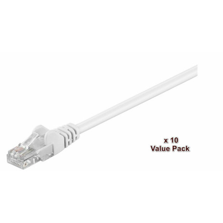 Micro Connect U/UTP CAT5e 0.5m White10 Pack 1 pcs. 10 pcs. in one bag Reference: V-UTP5005WVP