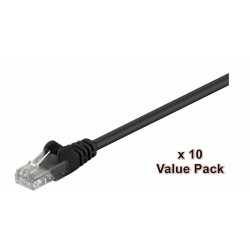 Micro Connect U/UTP CAT5e 3M Black 10 Pack 1 pcs. 10 pcs. in one bag Reference: V-UTP503SVP