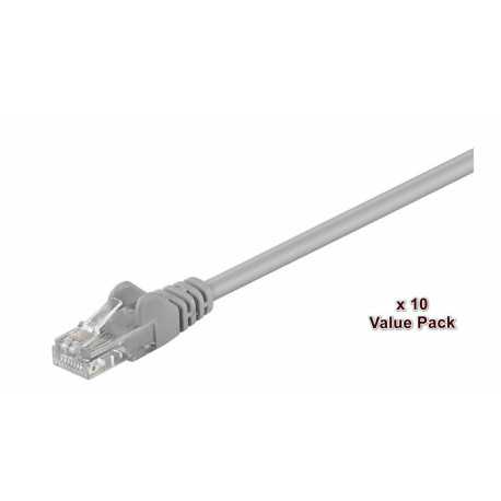 Micro Connect U/UTP CAT5e 10M Grey 10 Pack 1 pcs. 10 pcs. in one bag Reference: V-UTP510VP