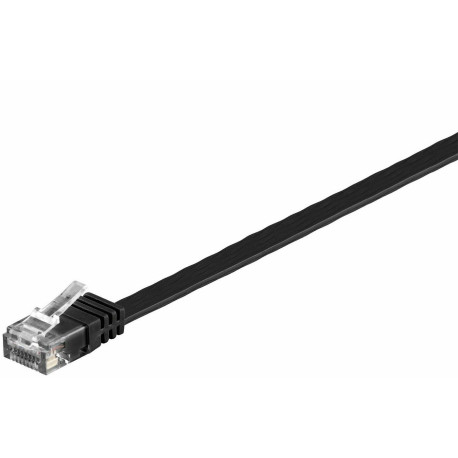 Micro Connect U/UTP CAT6 0.25M Black Flat Unshielded Network Cable Reference: V-UTP60025S-FLAT