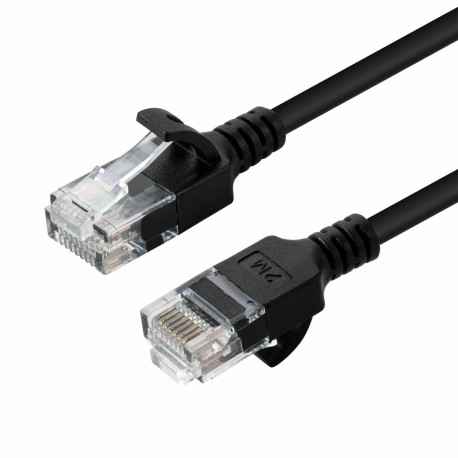 Micro Connect U/UTP CAT6 0.25M Black Slim Unshielded Network Cable Reference: V-UTP60025S-SLIM