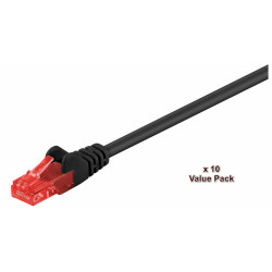 Micro Connect U/UTP CAT6 1M Black 10 Pack 1 pcs. 10 pcs. in one bag Reference: V-UTP601SVP