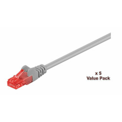 Micro Connect U/UTP CAT6 15M GREY 5 PACK 1 pcs. 5 pcs. in one box Reference: V-UTP615VP