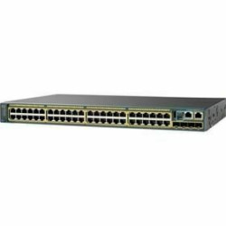 Cisco Catalyst 2960-SF 48 FE, 4x SFP, LAN Base Reference: WS-C2960S-F48TS-L [Refurbished]