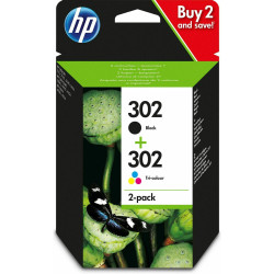 HP Inc. 302 Black Color Cyan, Magenta, Yellow Ink X4D37AE