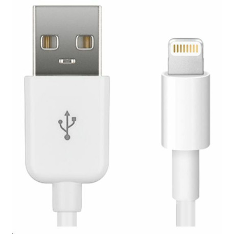 Micro Connect Lightning Cable - MFI 2m - White - 8Pin Lightning - USB A Male Reference: LIGHTNING2