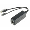 Micro Connect PoE Splitter, 5V 2.4A Ethernet to RJ45 + MicroUSB Reference: MC-POESPLITTER