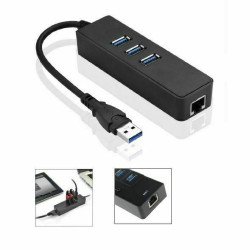 Micro Connect USB3.0 HUB w. Gigabit Ethernet Adapter Reference: MC-USB3.0HUBWETH