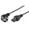 Micro Connect Power Cord IEC320 - C15. 3m Angled Connector Schuko black Reference: PE010420