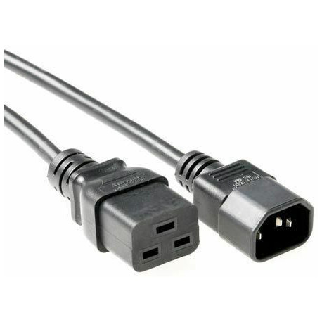 Micro Connect Power Cord C19-C14 0.5m Black Extension Cable10A/250V Reference: PE0191405