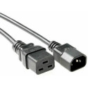 Micro Connect Power Cord C19-C14 3m Black Extension Cable,10A/250V Reference: PE0191430