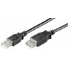 Micro Connect USB2.0 Extension - A-A - 0.1m - M-FBlack - Hi-Speed Cable Reference: USBAAF01B